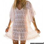Bestyou Women's White Lace Tunic Tops Crochet Mini Dress Bikini Swimsuit Cover up Swimwear Fringe Beachwear White. B01C2V7HKU